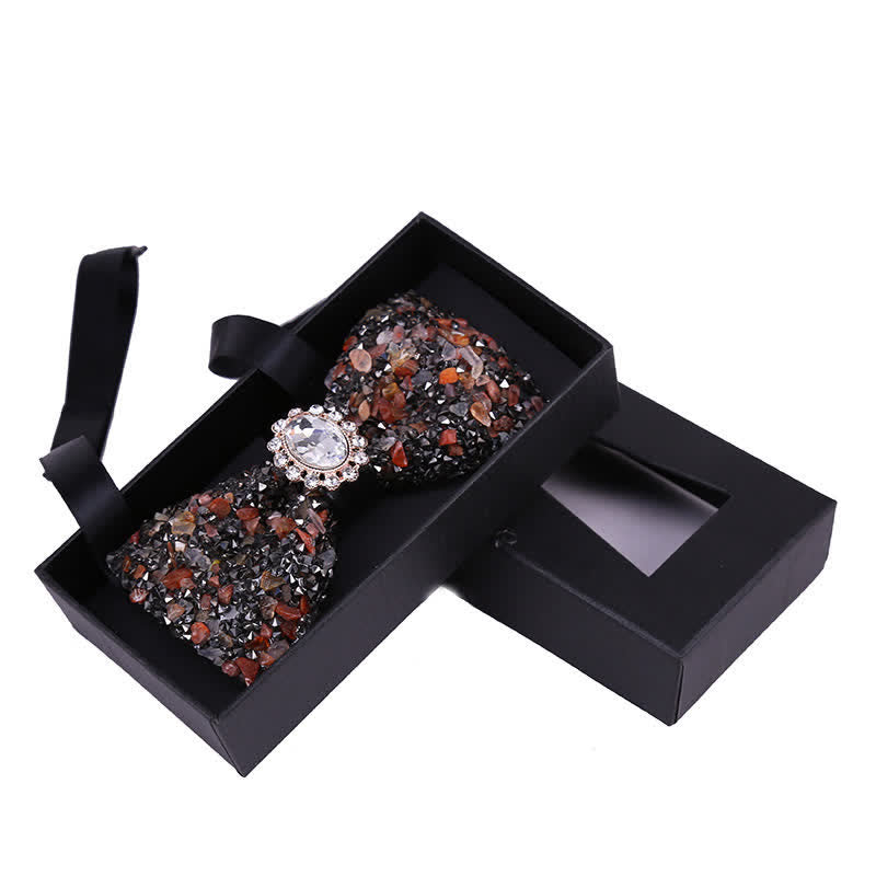 Men's Bright Beads Stone Rhinestone Bow Tie