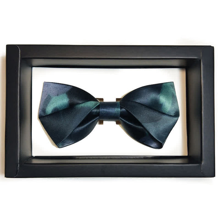 Men's Fancy Midnight Dark Green Bow Tie