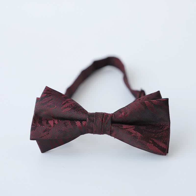 Men's Retro Floral Double Layers Bow Tie