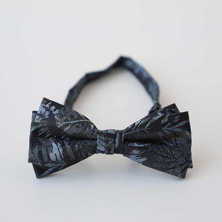 Men's Retro Floral Double Layers Bow Tie