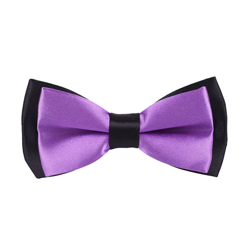 Kid's Classical Two Tone Double Layers Bow Tie