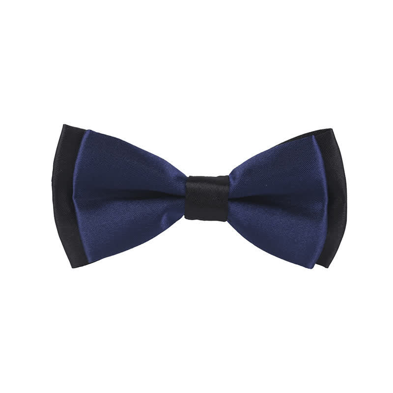 Kid's Classical Two Tone Double Layers Bow Tie