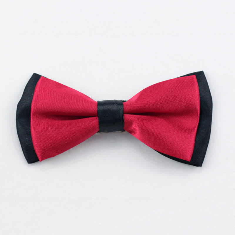 Kid's Classical Two Tone Double Layers Bow Tie