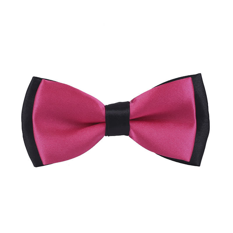 Kid's Classical Two Tone Double Layers Bow Tie