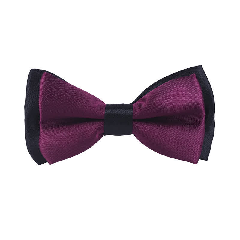 Kid's Classical Two Tone Double Layers Bow Tie