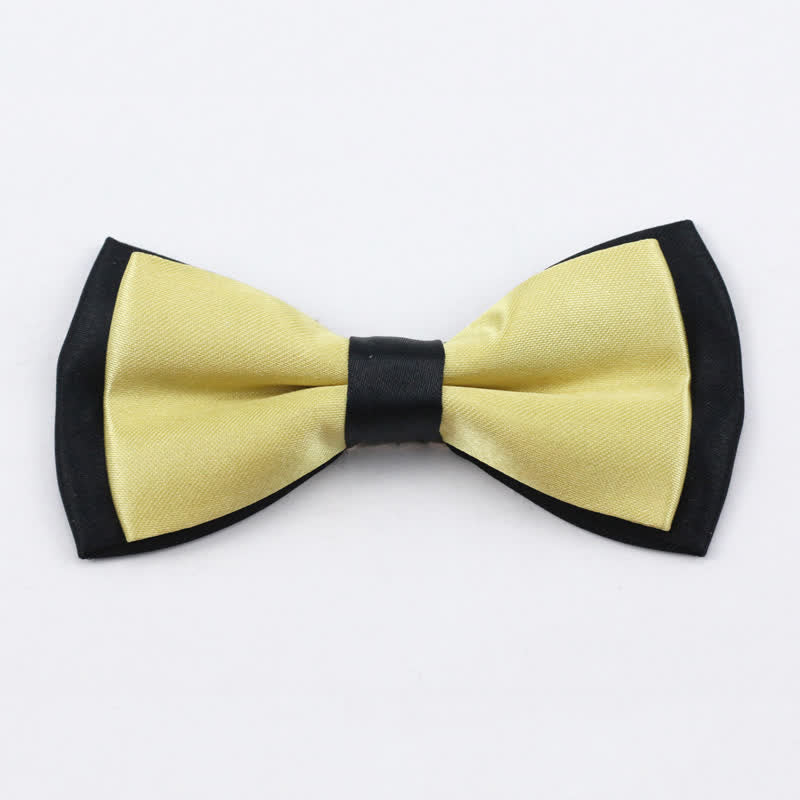 Kid's Classical Two Tone Double Layers Bow Tie