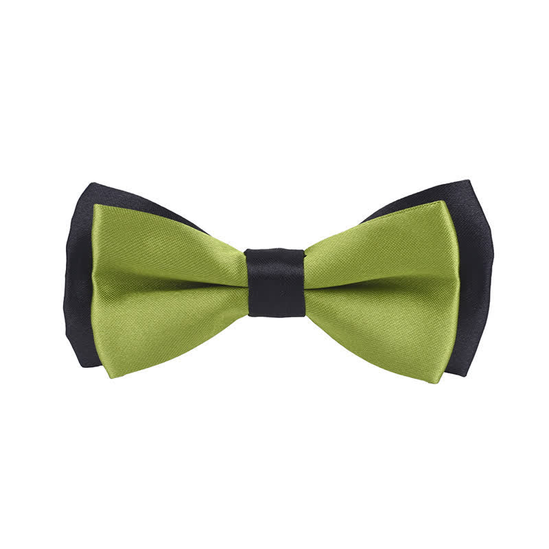 Kid's Classical Two Tone Double Layers Bow Tie