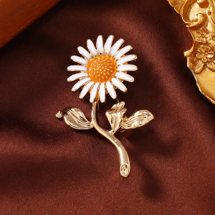 Women's Little Sunflower Enamel Floral Brooch