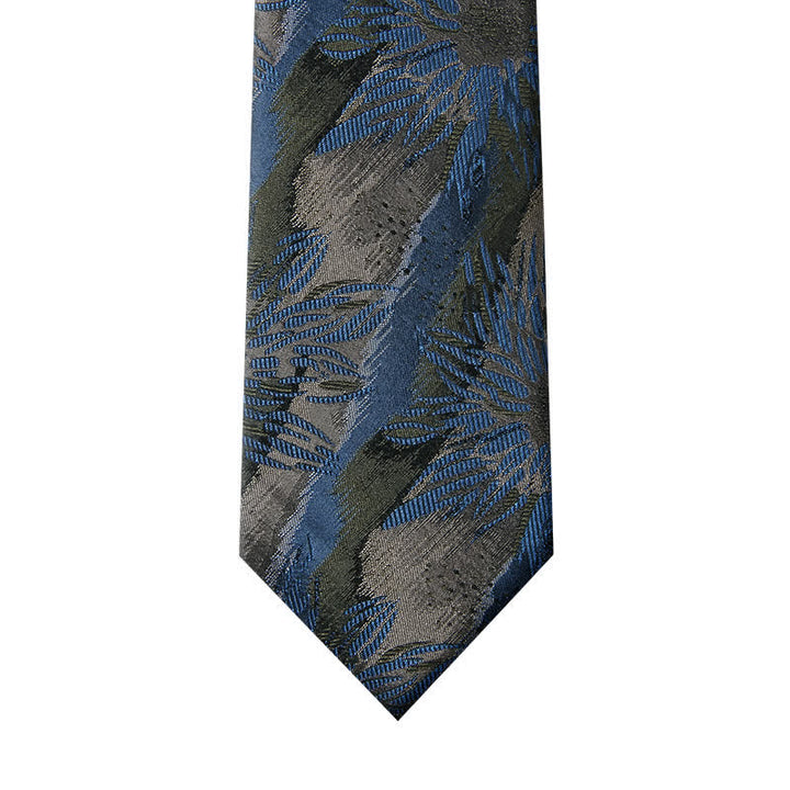 Men's Fabulous Gray & Blue Floral Vintage Necktie