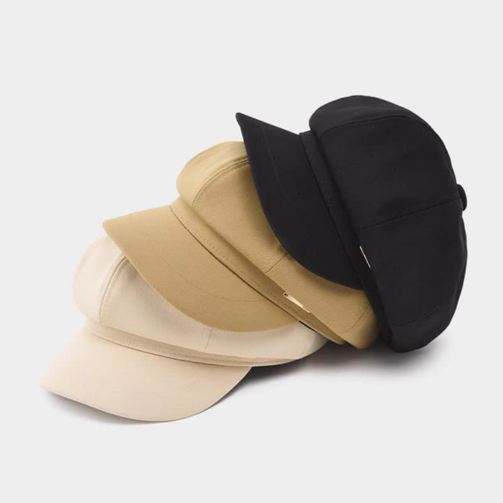 Classic Short Brim Round Dome Beret Hat