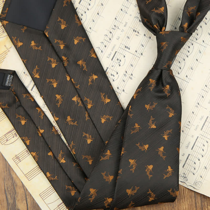 Men's Classic Design Leaves Suit Accessories Necktie