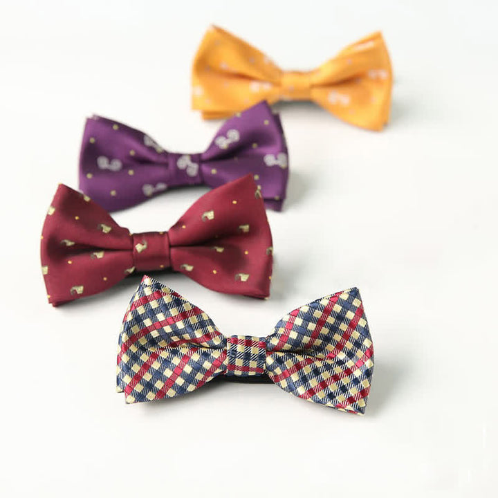 Kid's Cute Printed Double-Layered Stylish Fun Bow Tie