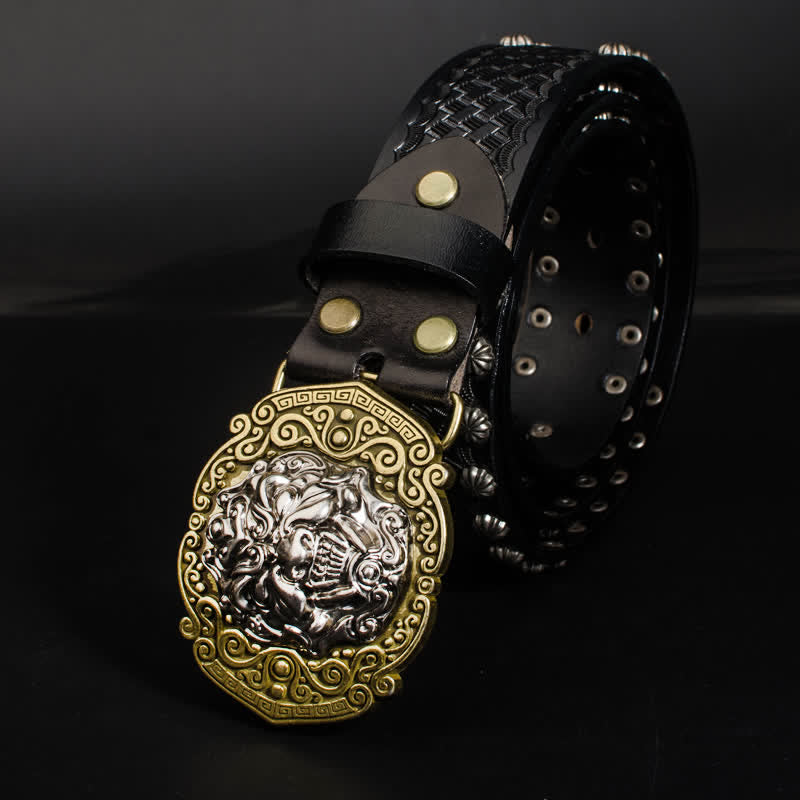 Men's Rock Monster Rivets Studded Leather Belt