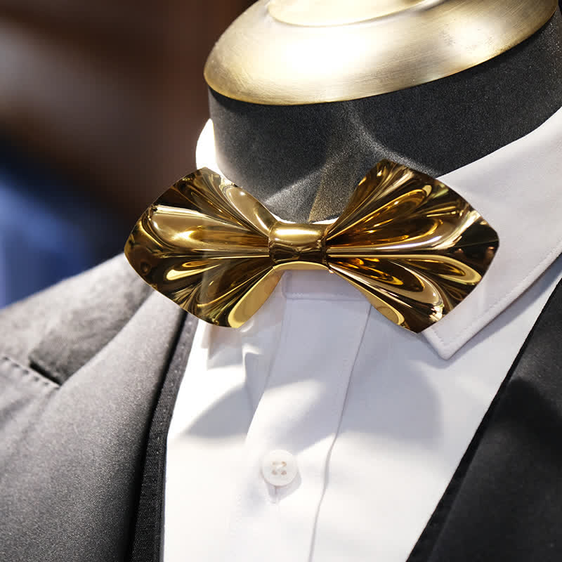 Men's Future Bright Gold & Silver Bow Tie