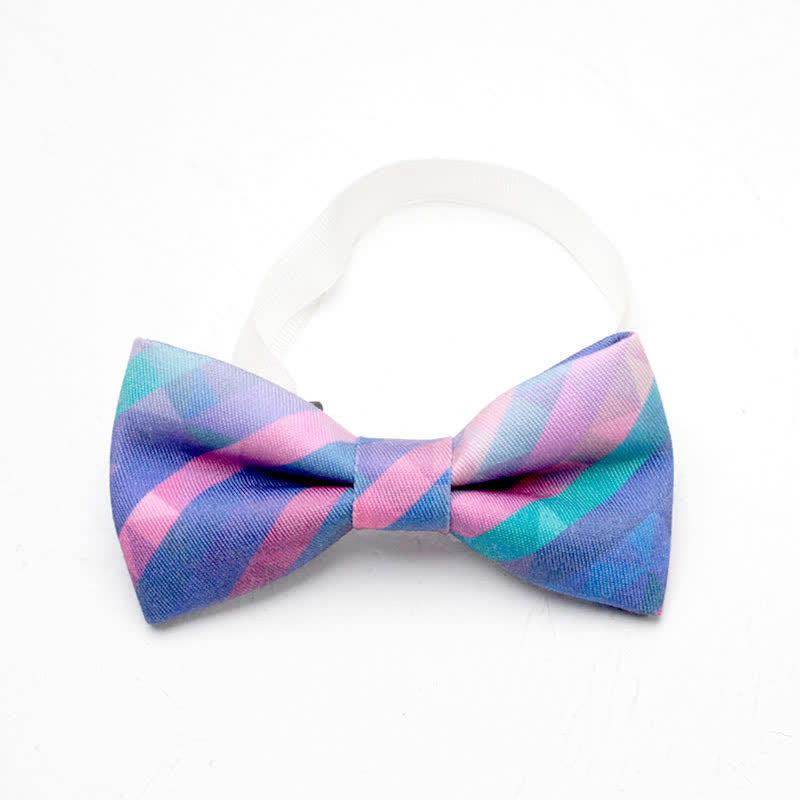 Men's Gradient Colorful Rainbow Simple Bow Tie