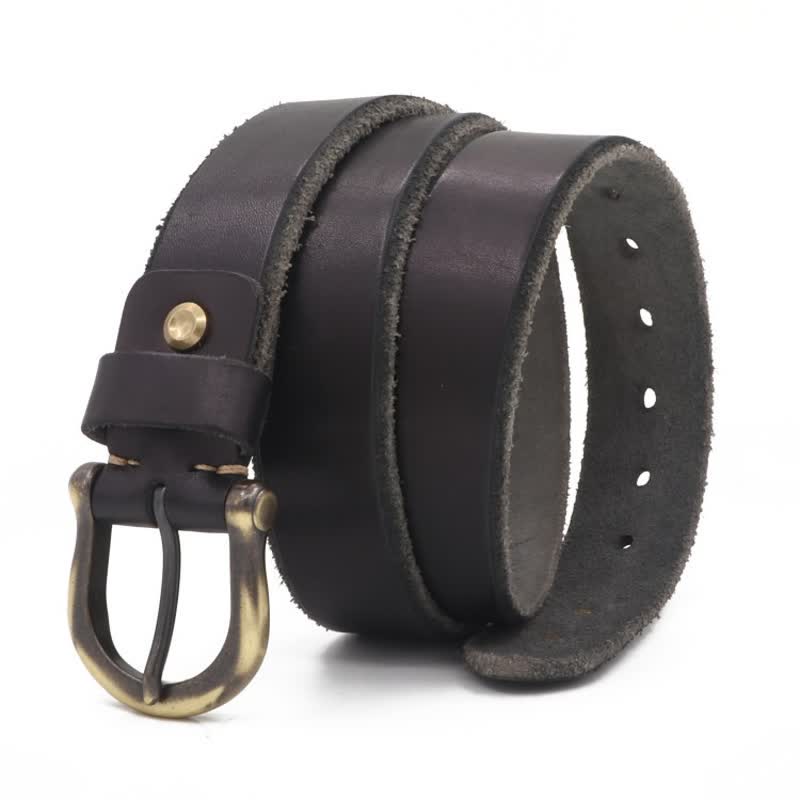 Men's Handmade Distressed Thicken Retro Leather Belt