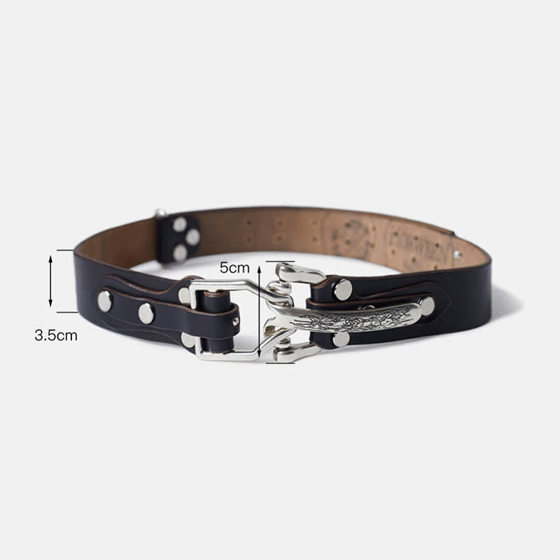 Men's Adventure Western Cavalry Leather Belt