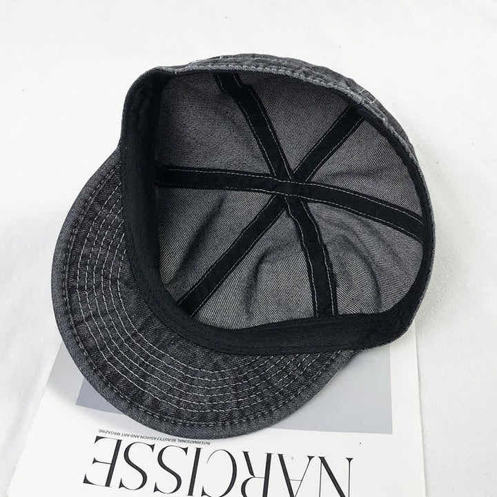 Casual Denim Cotton White Stitching Baseball Cap