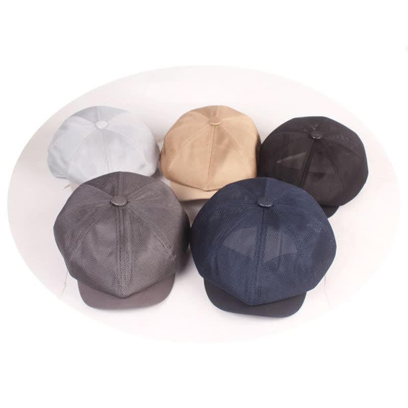 Breathable Mesh Cabbie Summer Beret Hat