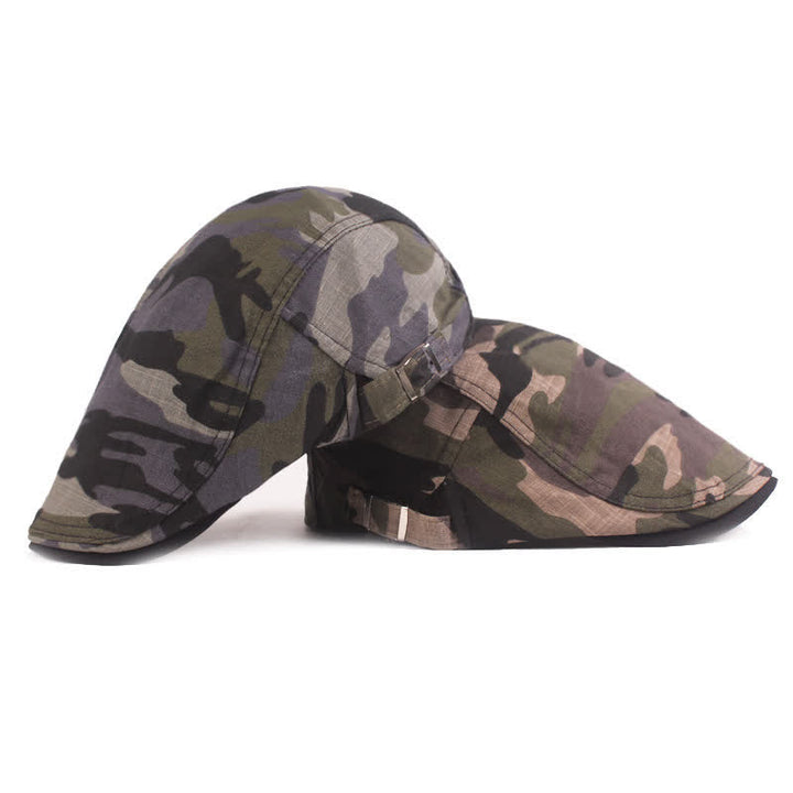 Camouflage Pattern Newsboy Flat Beret Hat