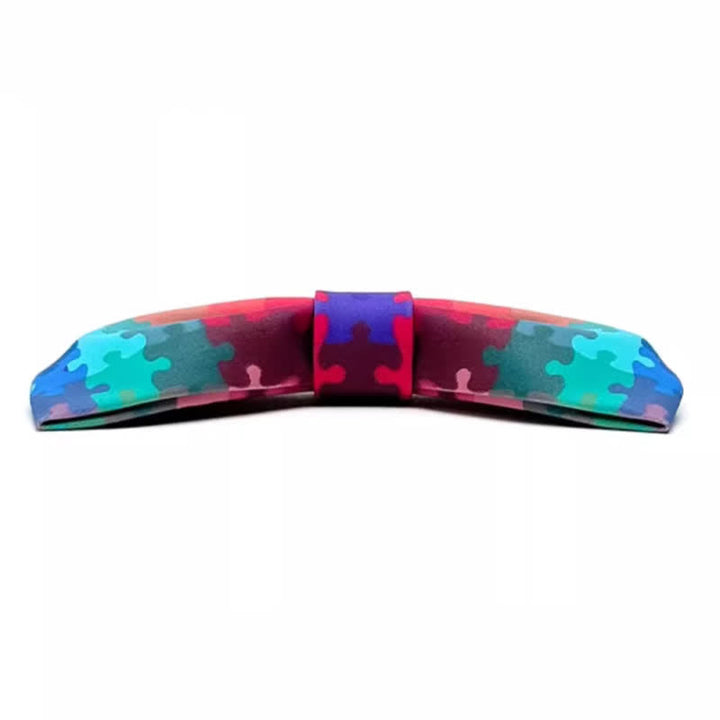 Men's Current Multicolored Puzzle Printing Bow Tie