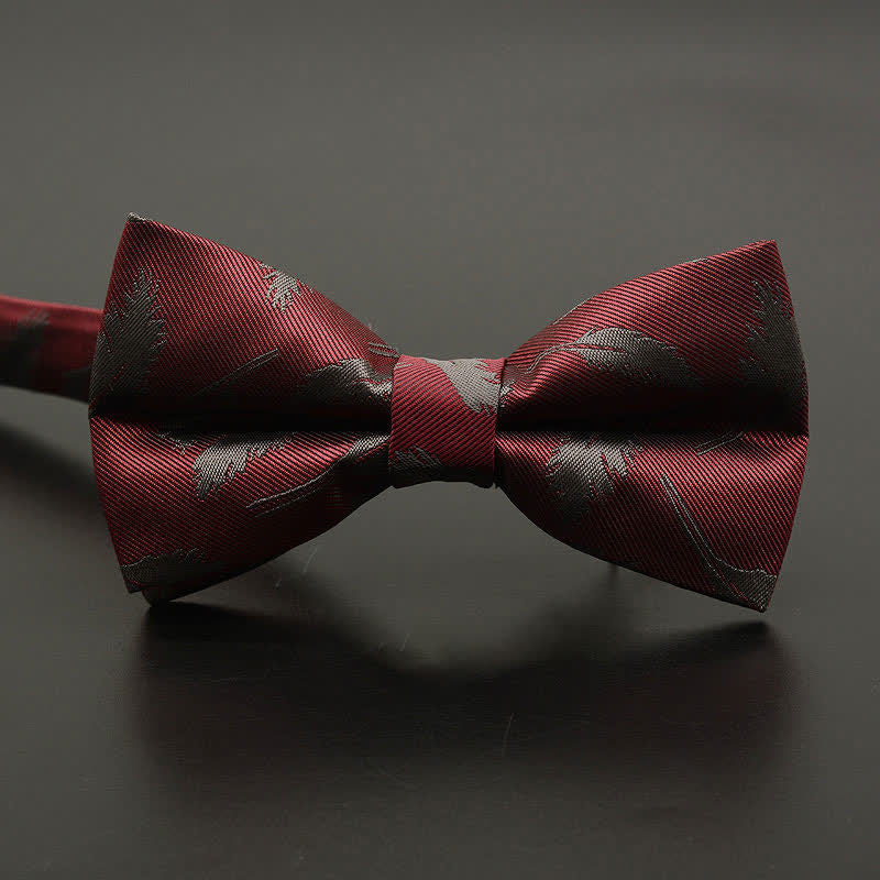 Men's Feather Floral Pattern Casual Daily Bow Tie