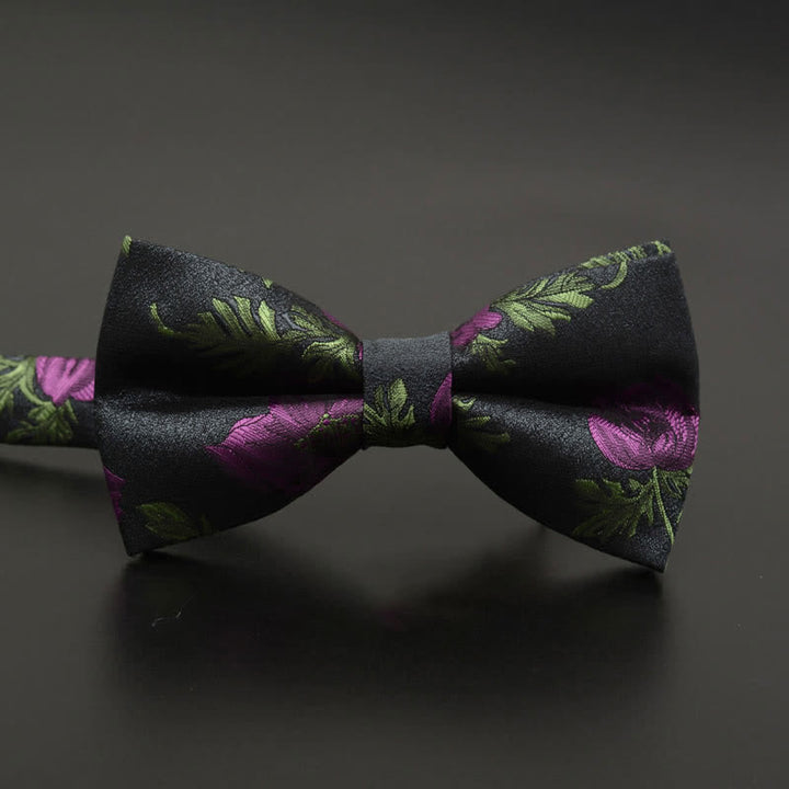 Men's Feather Floral Pattern Casual Daily Bow Tie