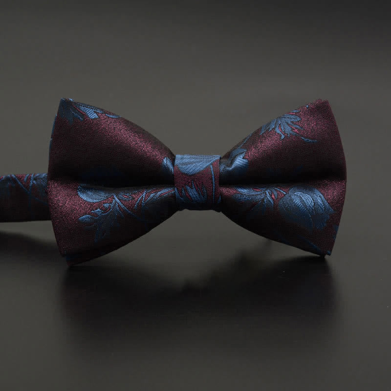 Men's Feather Floral Pattern Casual Daily Bow Tie