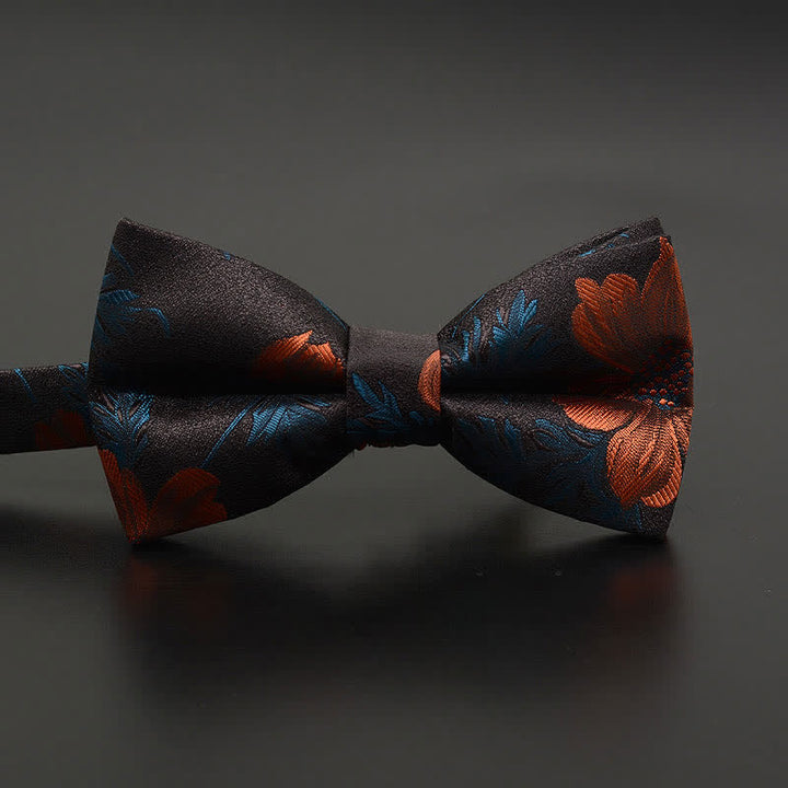 Men's Feather Floral Pattern Casual Daily Bow Tie