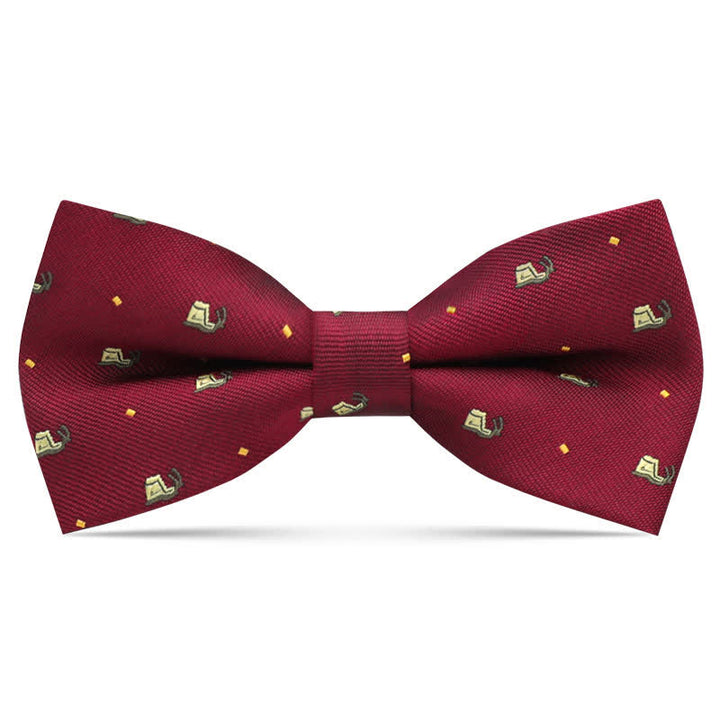 Kid's Interesting Cartoon Animal Motifs Bow Tie - Burgundy Snail - image 1