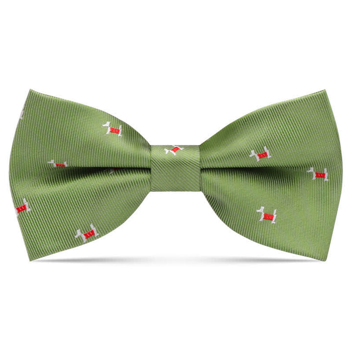 Kid's Interesting Cartoon Animal Motifs Bow Tie - LightGreen Poodle - image 8