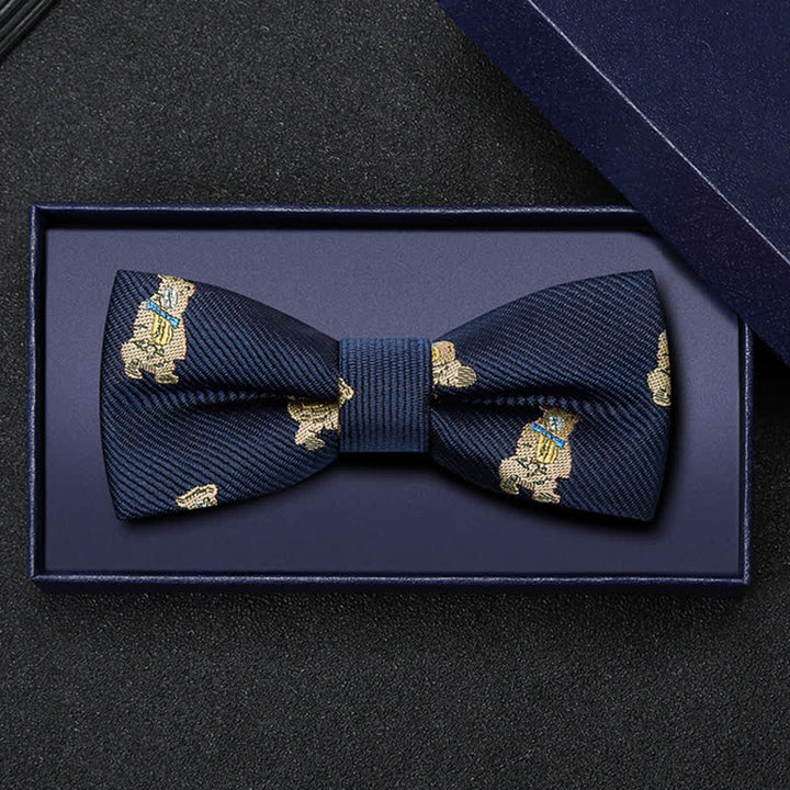 Kid's Naughty Teddy Bear Twilled Bow Tie