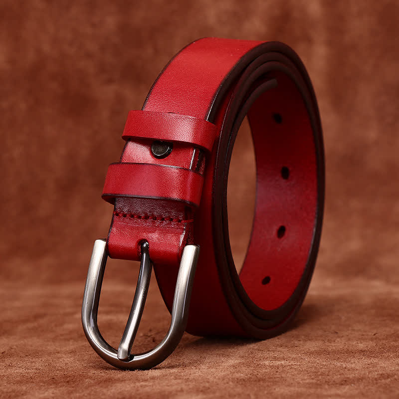 Metal Rivet Fashionable Casual Slim Leather Belt