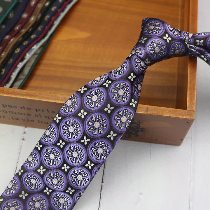 Men's Lemon Cashew Nut Classic Suits Necktie - Purple Lemon - image 7
