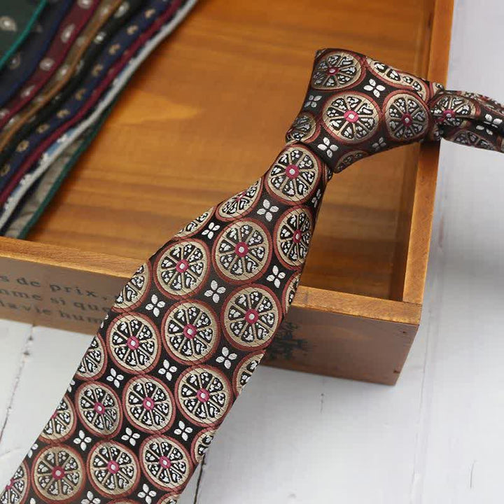 Men's Lemon Cashew Nut Classic Suits Necktie - Brown Lemon - image 1