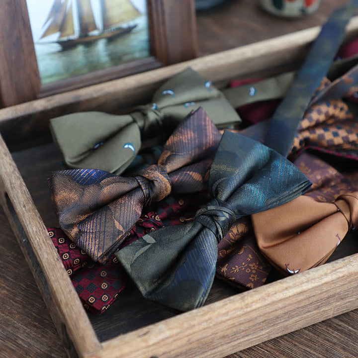 Men's Gradient Pattern Vintage Style Business Bow Tie