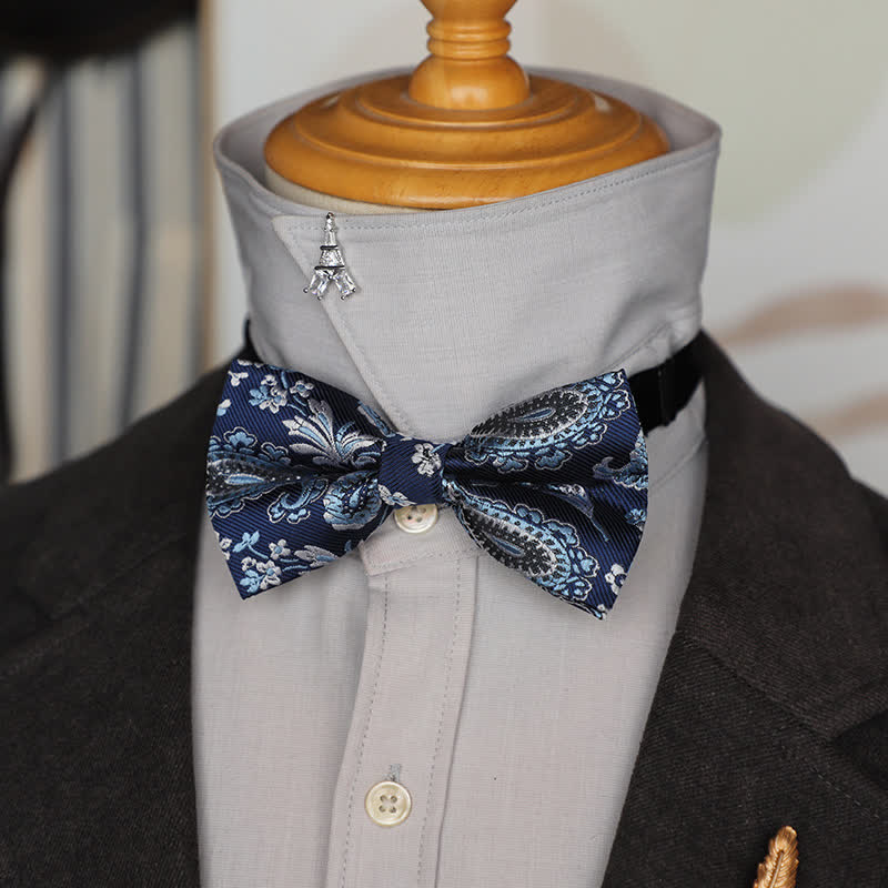 Men's Bright Color Paisley Jacquard Pattern Bow Tie