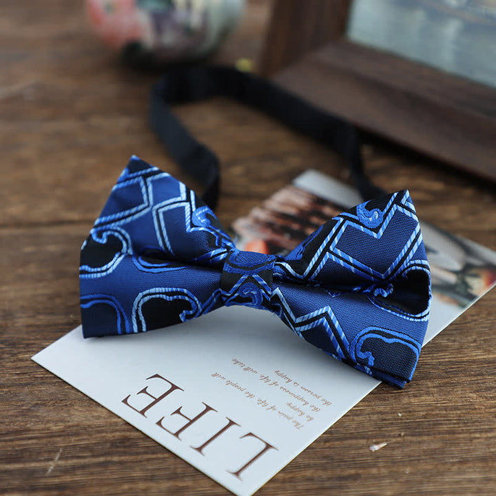 Men's Bright Color Paisley Jacquard Pattern Bow Tie