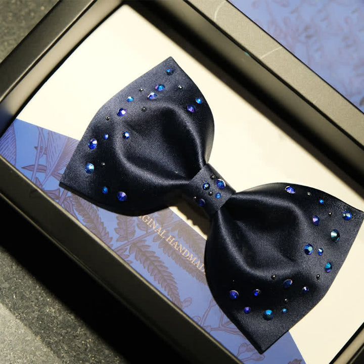 Men's Sparkly Rhinestone Starry Galaxy Bow Tie