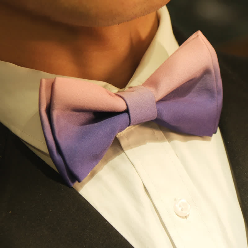 Men's Dreamy Gradient Color Bow Tie