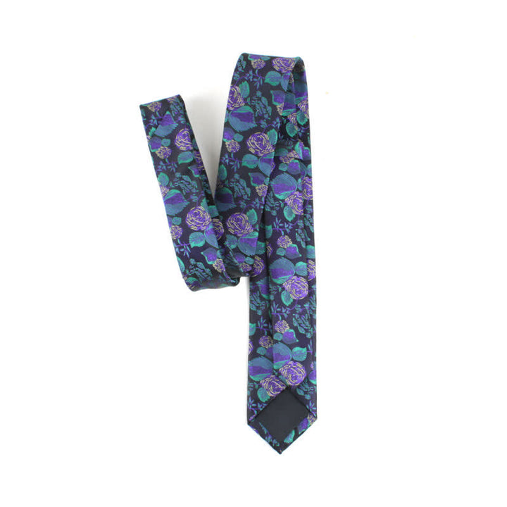 Men's Wedding Party Leisure Suit Skinny Floral Necktie - image 3
