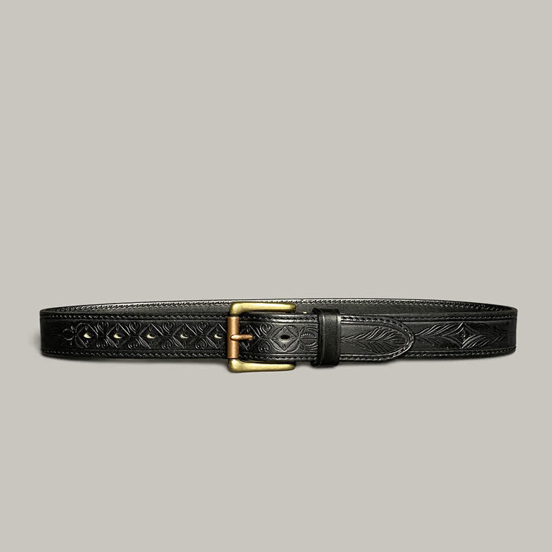 Classic Fasion Flower Printing Design Leather Belt