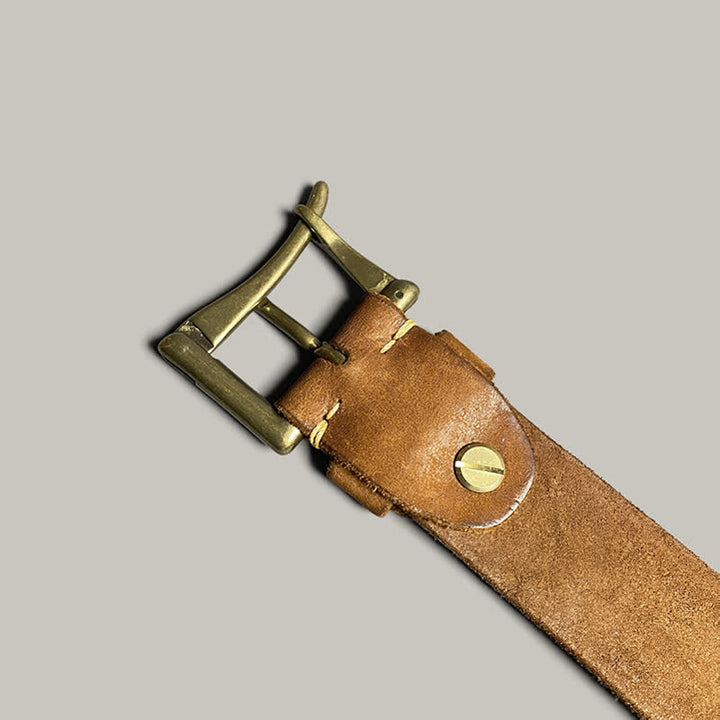 Unique Openable Cavalry Buckle Casual Leather Belt