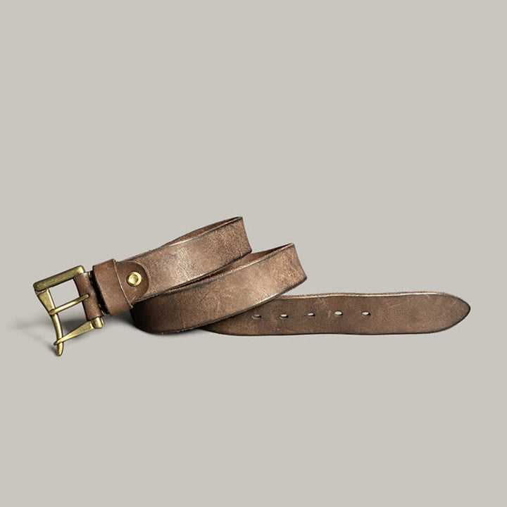 Unique Openable Cavalry Buckle Casual Leather Belt