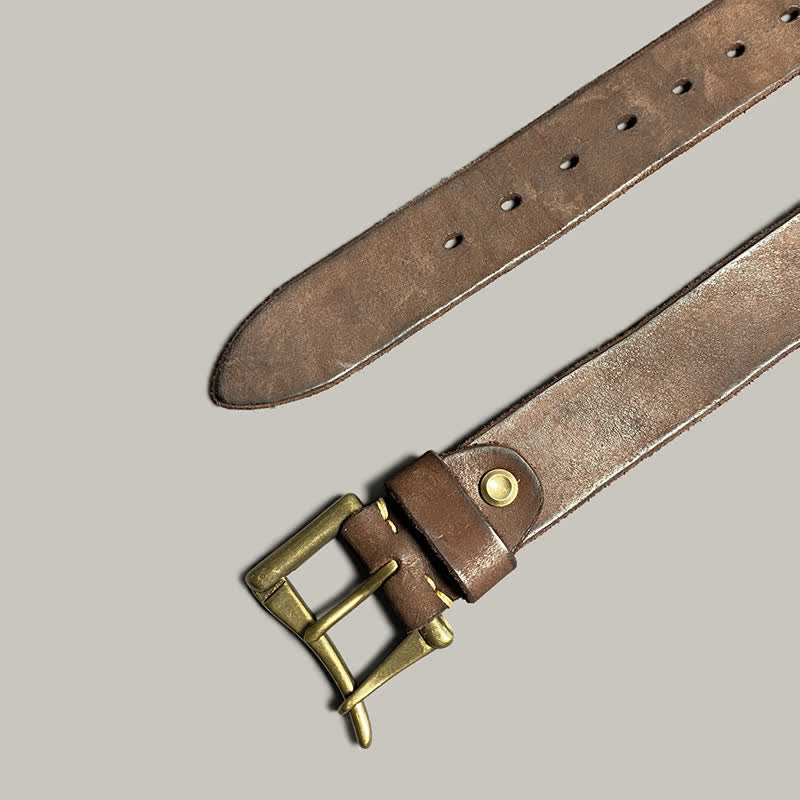 Unique Openable Cavalry Buckle Casual Leather Belt