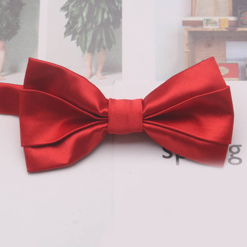 Men's Casual Simple Classic Solid Color Bow Tie