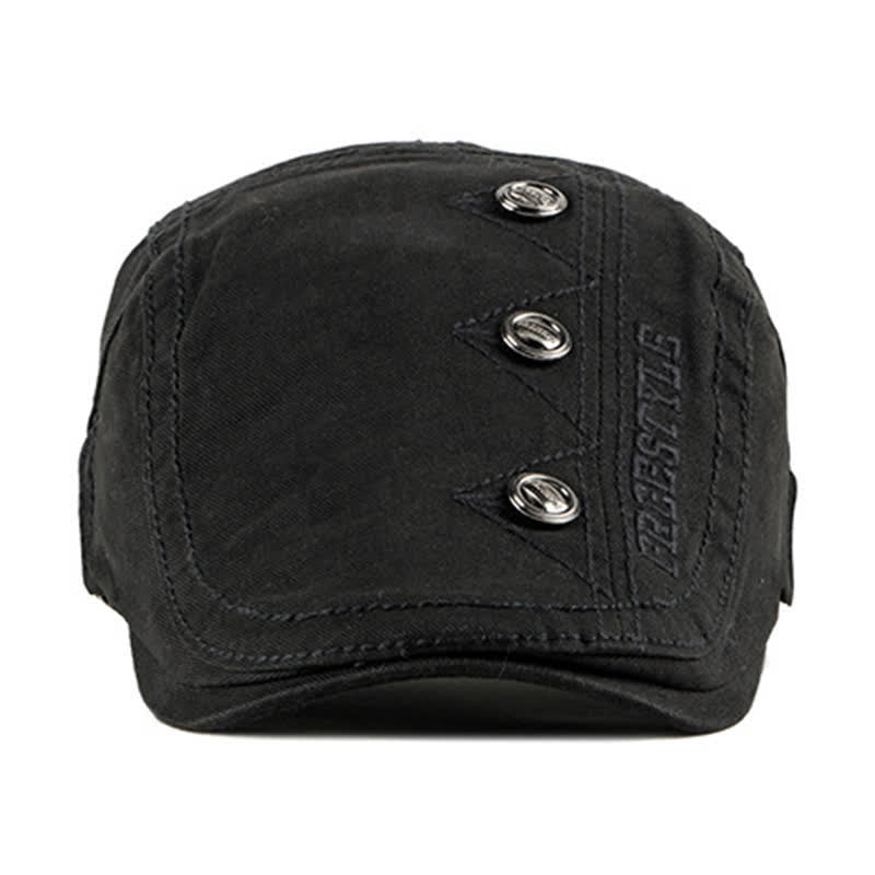 Stylish Punk Rivet Decors Flat Beret Hat