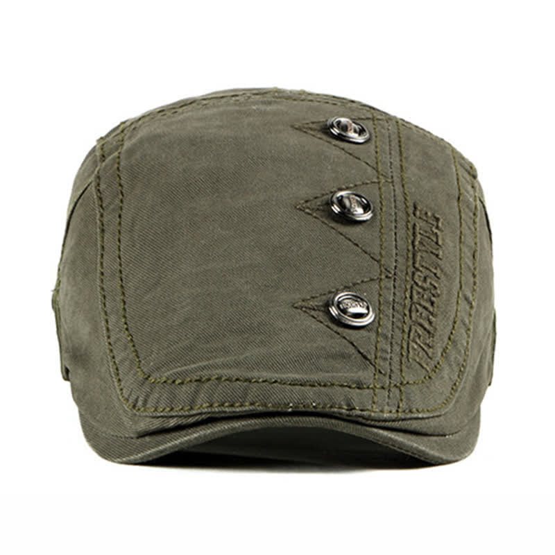 Stylish Punk Rivet Decors Flat Beret Hat