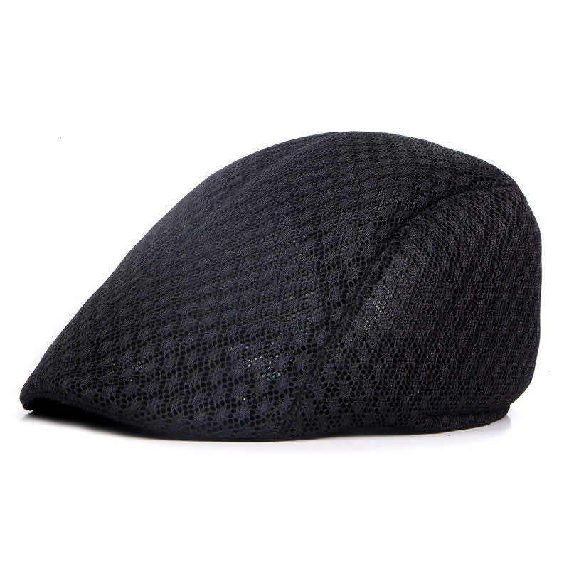 Mesh Summer Solid Color Flat Beret Hat