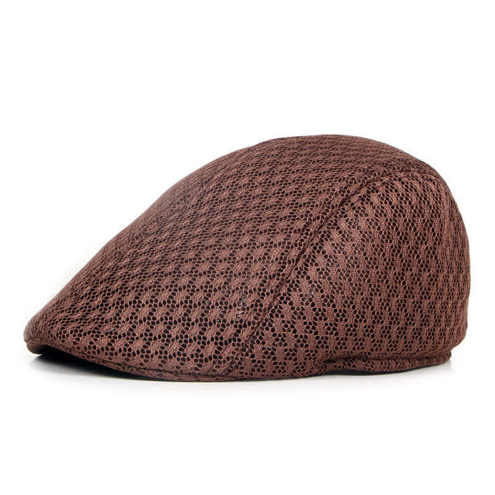 Mesh Summer Solid Color Flat Beret Hat